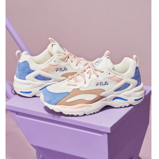 0130 - HÀNG CHÍNH HÃNG - GIÀY FILA RAY TRACER PASTEL - *NÂU HỒNG* - 2021** - Code: 1RM01153
