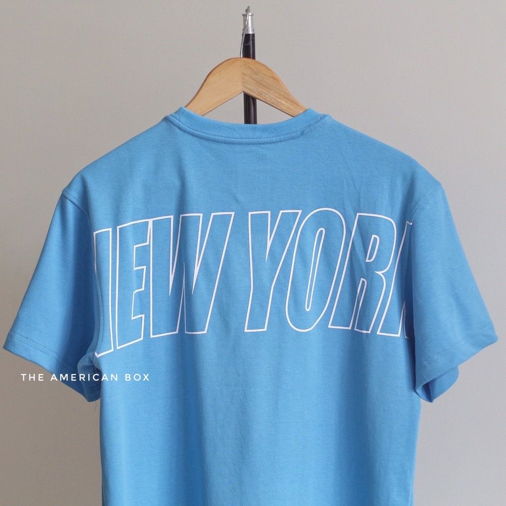 0361 - HÀNG CHÍNH HÃNG - ÁO THUN NEW ERA - New York Blue *BABY BLUE*