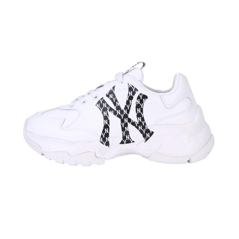  0112 - HÀNG CHÍNH HÃNG - GIÀY SNEAKER MLB CHUNKY NEW YORK MONOGRAM LT - *BLACK LOGO* - 2021** - Code: 32SHCM011 