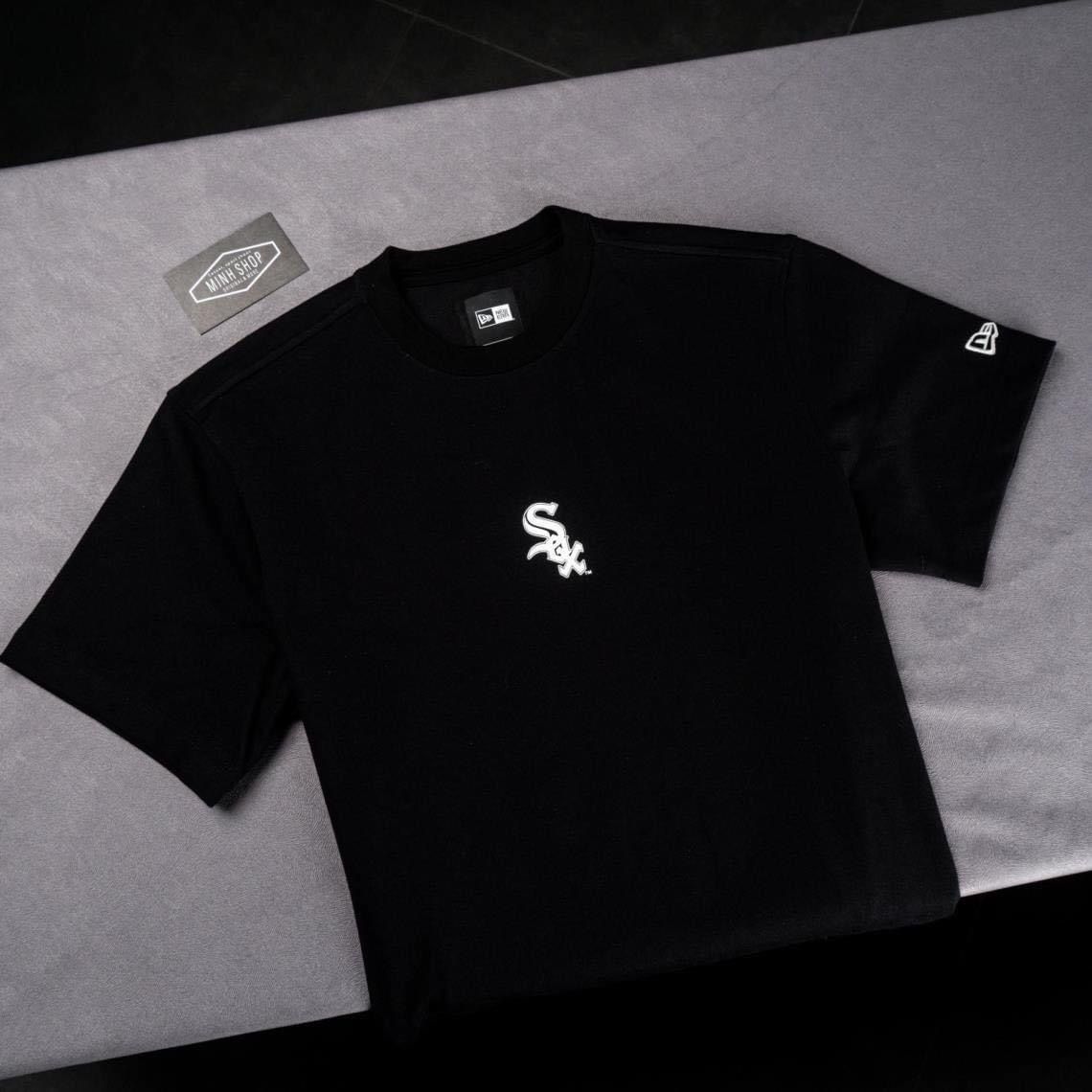 0362 - HÀNG CHÍNH HÃNG - ÁO THUN NEW ERA - CHICAGO *BLACK/WHITE*
