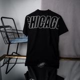  0362 - HÀNG CHÍNH HÃNG - ÁO THUN NEW ERA - CHICAGO *BLACK/WHITE* 