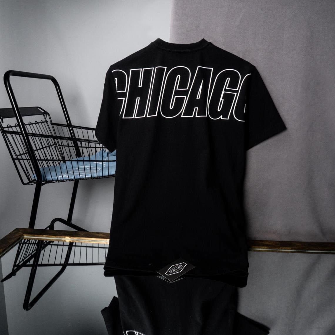 0362 - HÀNG CHÍNH HÃNG - ÁO THUN NEW ERA - CHICAGO *BLACK/WHITE*