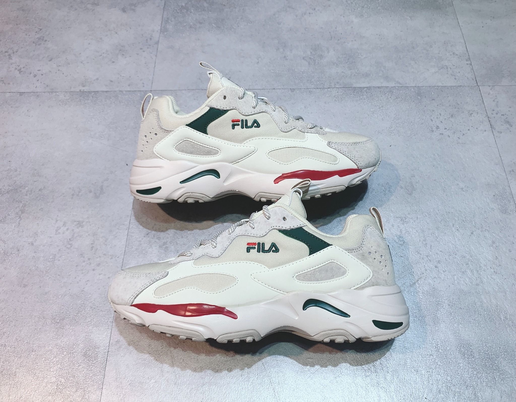 0396 - HÀNG CHÍNH HÃNG - GIÀY FILA RAY TRACER XANH LÁ BTS - *GREEN/RED* - 2023** - Code: 1RM01153