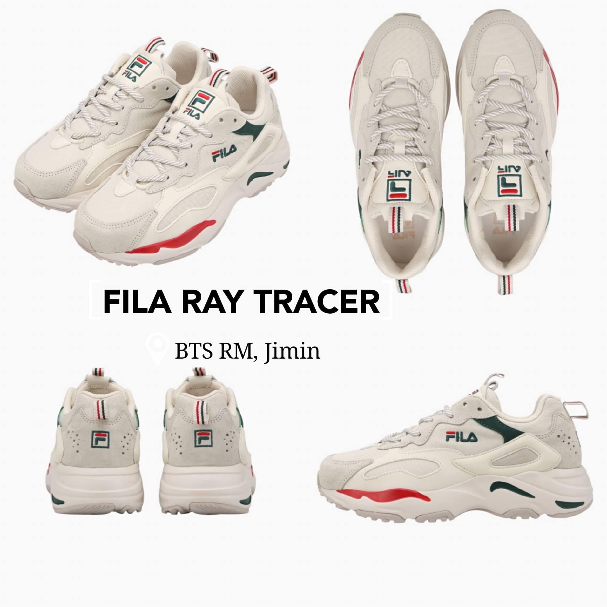 0396 - HÀNG CHÍNH HÃNG - GIÀY FILA RAY TRACER XANH LÁ BTS - *GREEN/RED* - 2023** - Code: 1RM01153