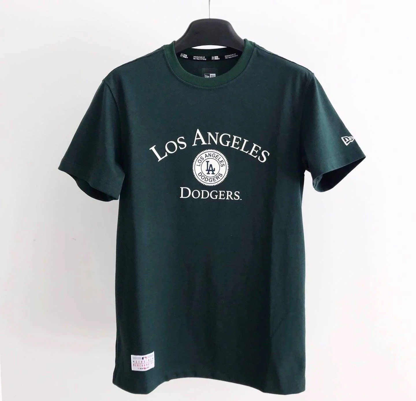 0761 - HÀNG CHÍNH HÃNG - ÁO THUN NEW ERA - LOS ANGELES RÊU - *DEEP GREEN* - Code: 12354490