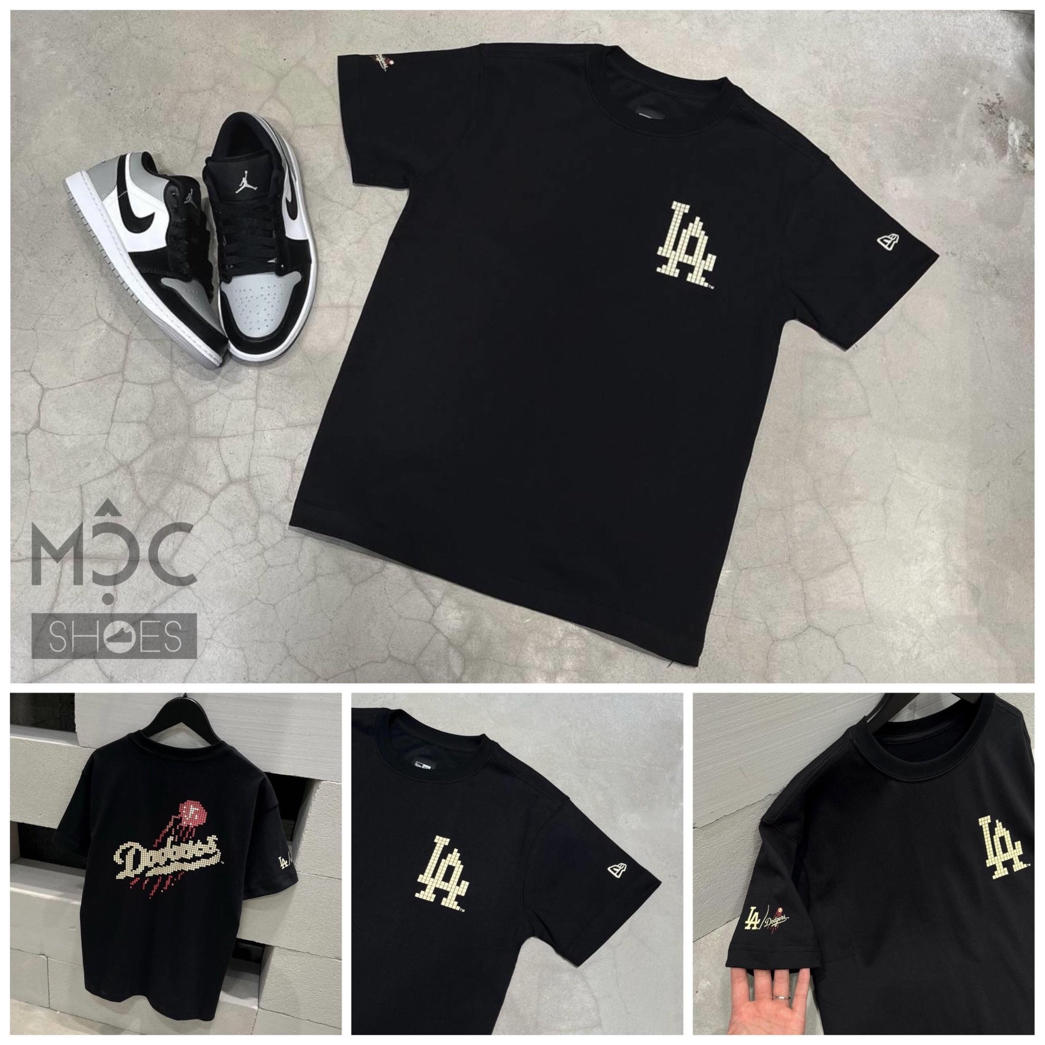 0632 - HÀNG CHÍNH HÃNG - ÁO THUN NEW ERA - LA PIXEL (8 BIT) ĐEN - *BLACK* - Code: 12866565