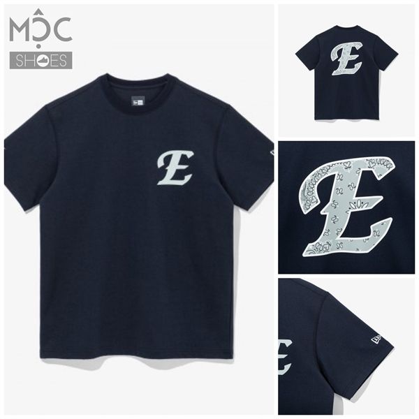 0726 - HÀNG CHÍNH HÃNG - ÁO THUN NEW ERA - LOGO CHỮ E XANH ĐẬM - *NAVY* - Code: 13317064