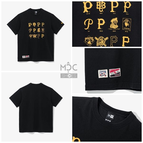 0694 - HÀNG CHÍNH HÃNG - ÁO THUN NEW ERA - LOGO PIRATES ĐEN - *BLACK* - Code: 13086554