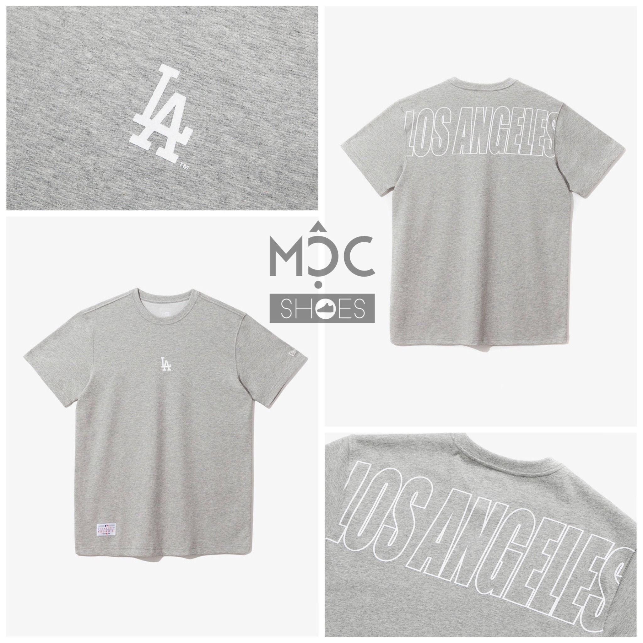 0630 - HÀNG CHÍNH HÃNG - ÁO THUN NEW ERA - LOS ANGELES (CHẠY NGANG) XÁM - *GREY* - Code: 12354540
