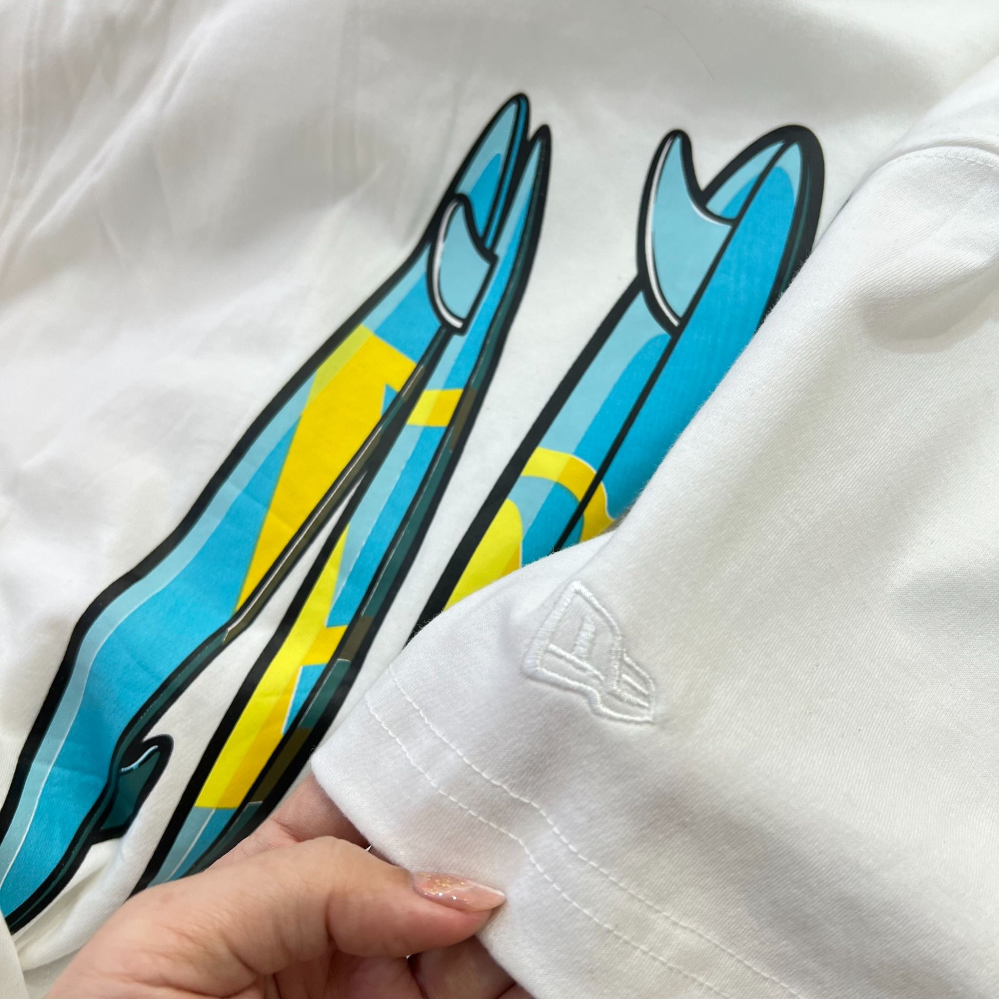 0723 - HÀNG CHÍNH HÃNG - ÁO THUN NEW ERA - MULTICOLOR ( ÁO VÁN ) TRẮNG - *WHITE* - Code: 127152803