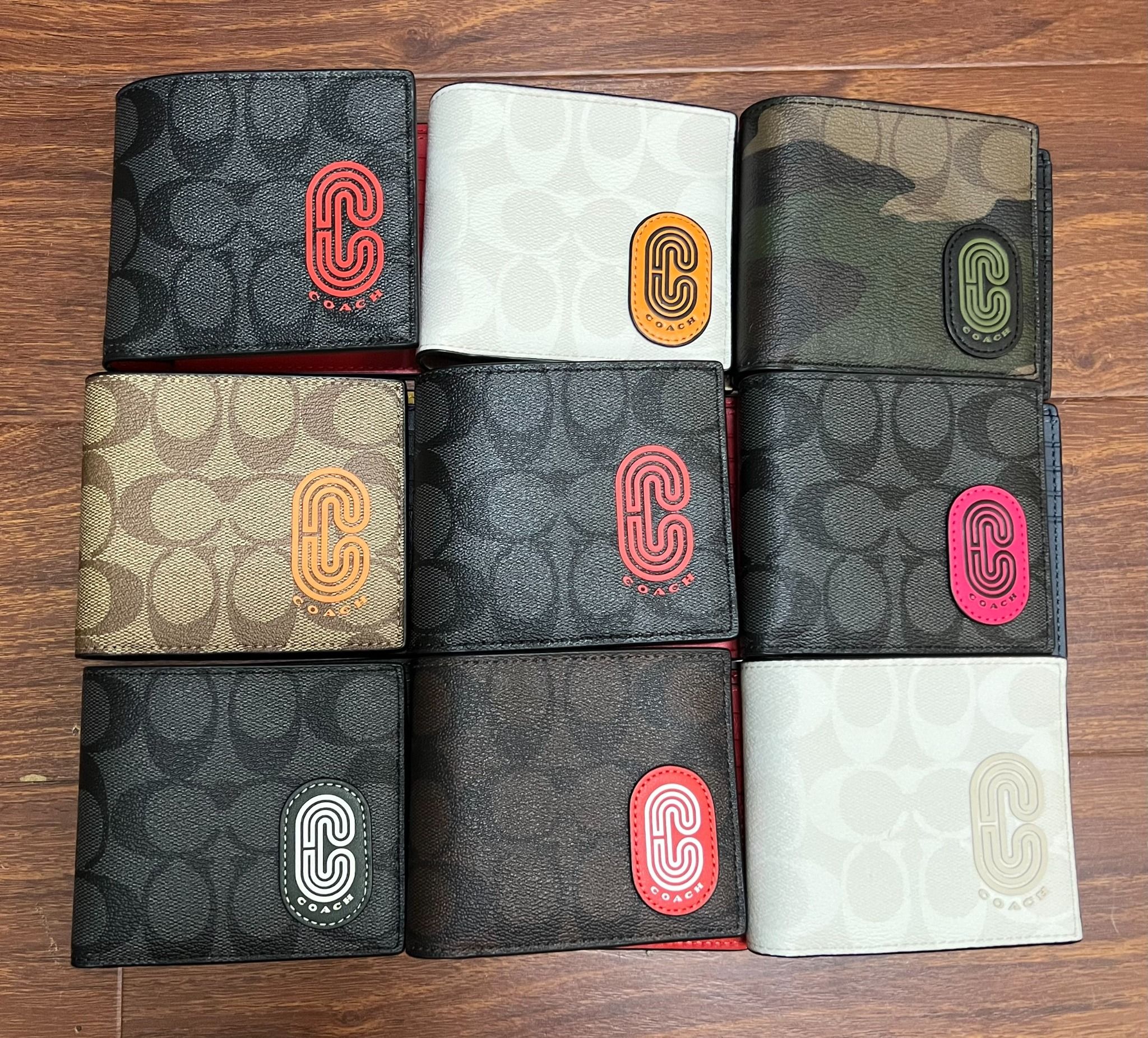 1753- HÀNG CHÍNH HÃNG - Ví Coach Ngắn Logo Nâu Khủng Long 850K *2024