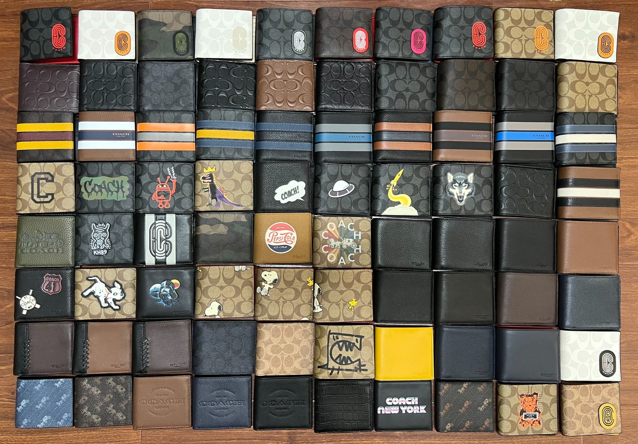 1758 - HÀNG CHÍNH HÃNG - Ví Coach Ngắn Nâu Logo Pepsi Cola 850K *2024