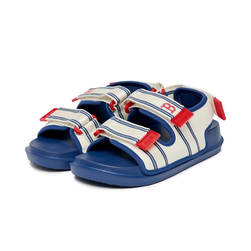 1039 - HÀNG CHÍNH HÃNG - GIÀY SANDAL MLB - LOGO B ĐỎ ĐẾ XANH - CODE: 3ASDSD223-43NYL