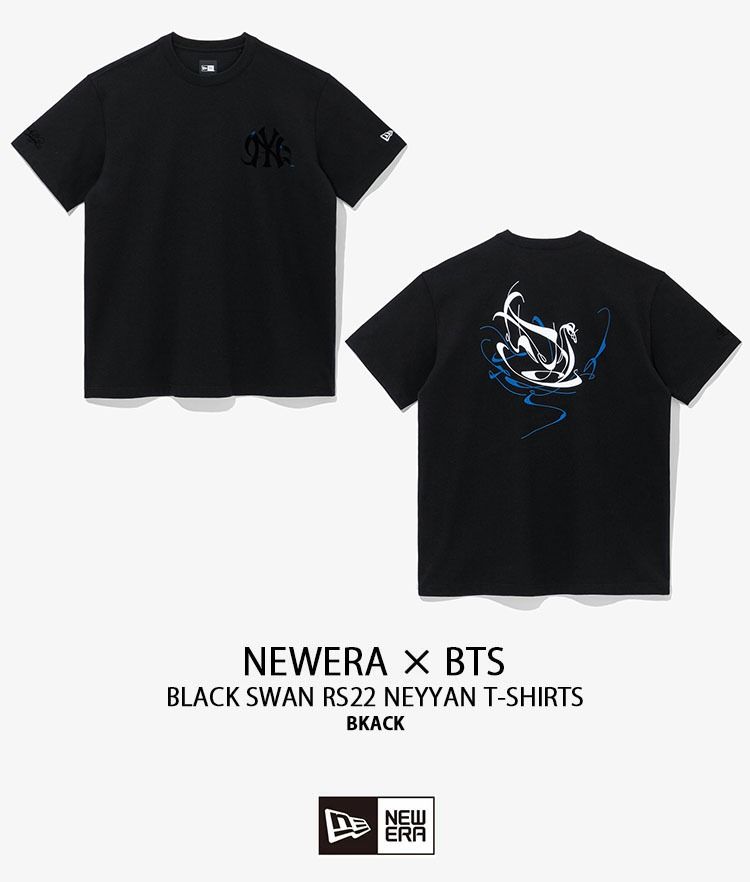  2018 - HÀNG CHÍNH HÃNG - ÁO THUN NEW ERA X BTS - SWAN (THIÊN NGA) ĐEN - *BLACK* - Code: 13277229 