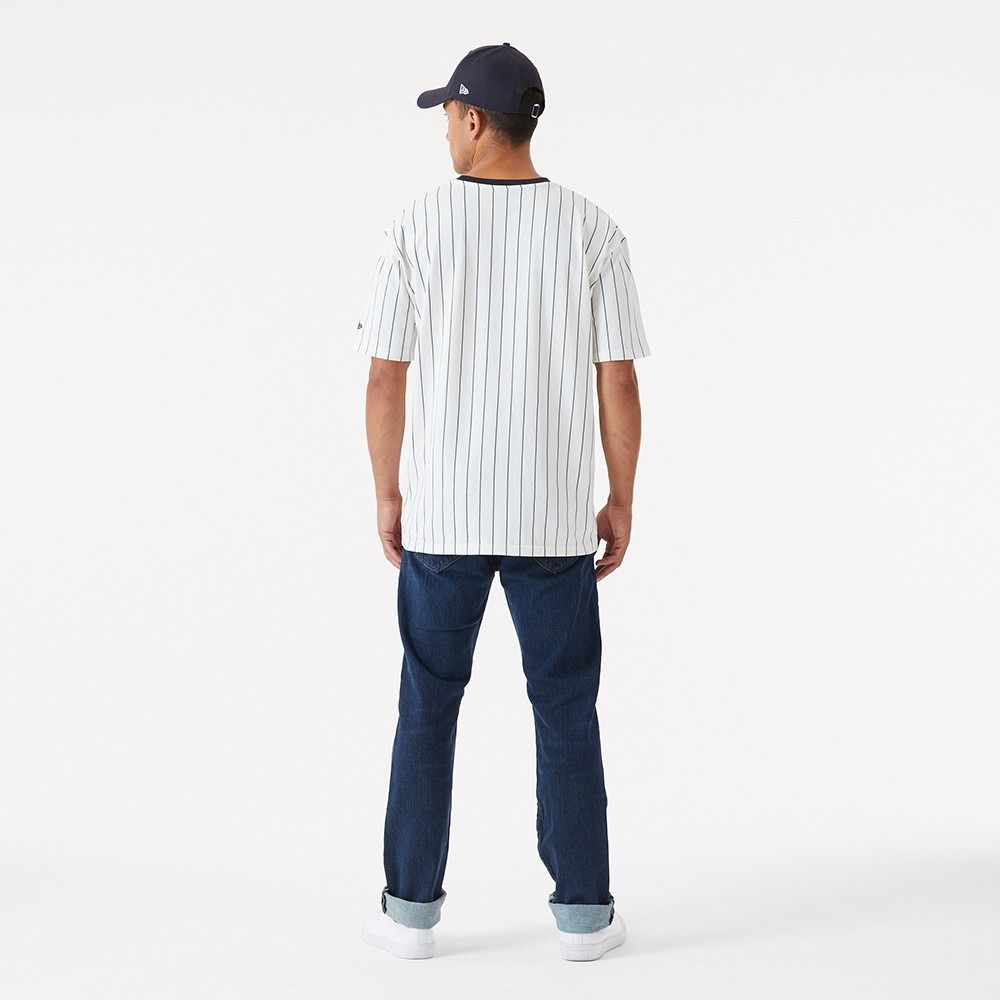1636 - HÀNG CHÍNH HÃNG - ÁO THUN NEW ERA - KẺ SỌC CHỮ NEW ERA - TRẮNG - CODE: 11860029
