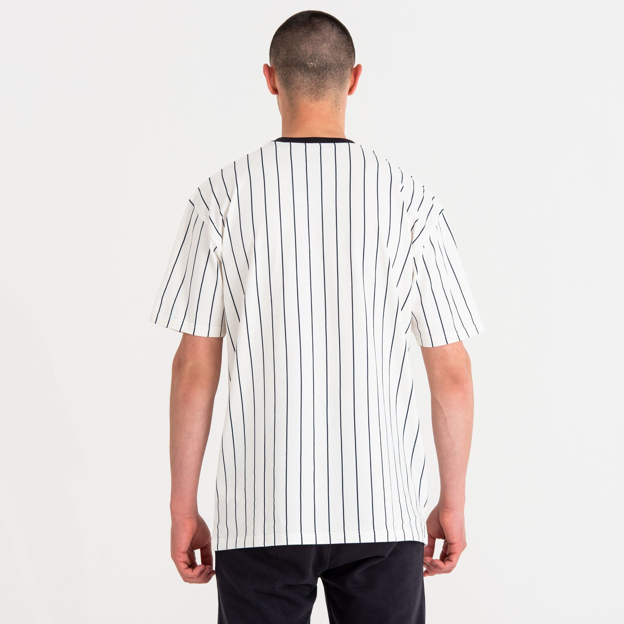 1636 - HÀNG CHÍNH HÃNG - ÁO THUN NEW ERA - KẺ SỌC CHỮ NEW ERA - TRẮNG - CODE: 11860029