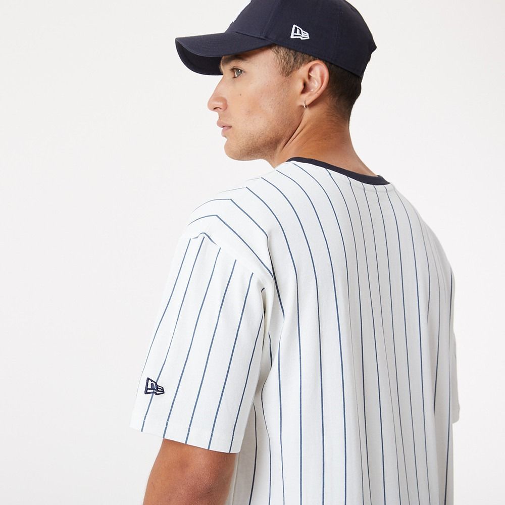 1636 - HÀNG CHÍNH HÃNG - ÁO THUN NEW ERA - KẺ SỌC CHỮ NEW ERA - TRẮNG - CODE: 11860029
