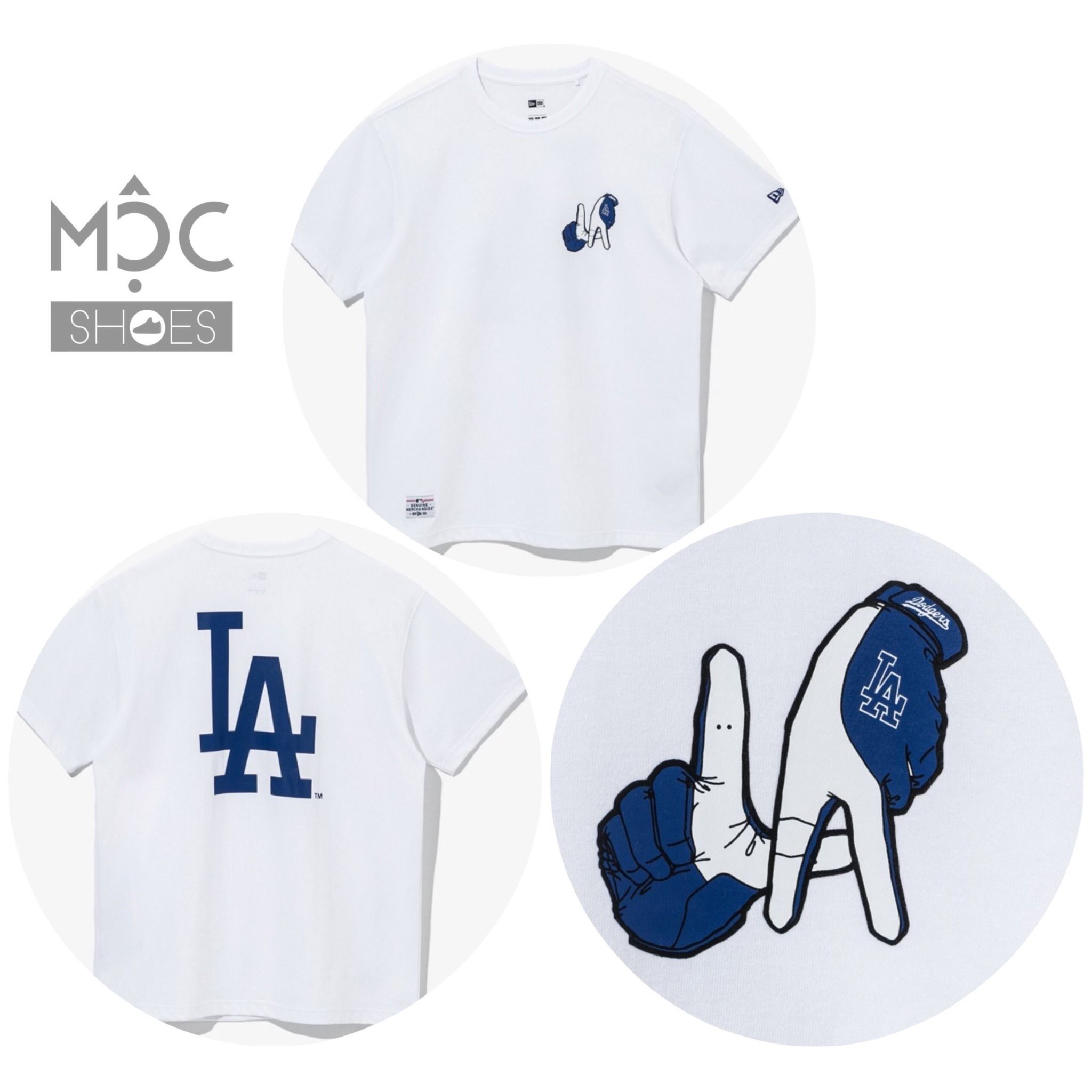 0625 - HÀNG CHÍNH HÃNG - ÁO THUN NEW ERA - LA NGÓN TAY TRẮNG - *WHITE* - Code: 13086573