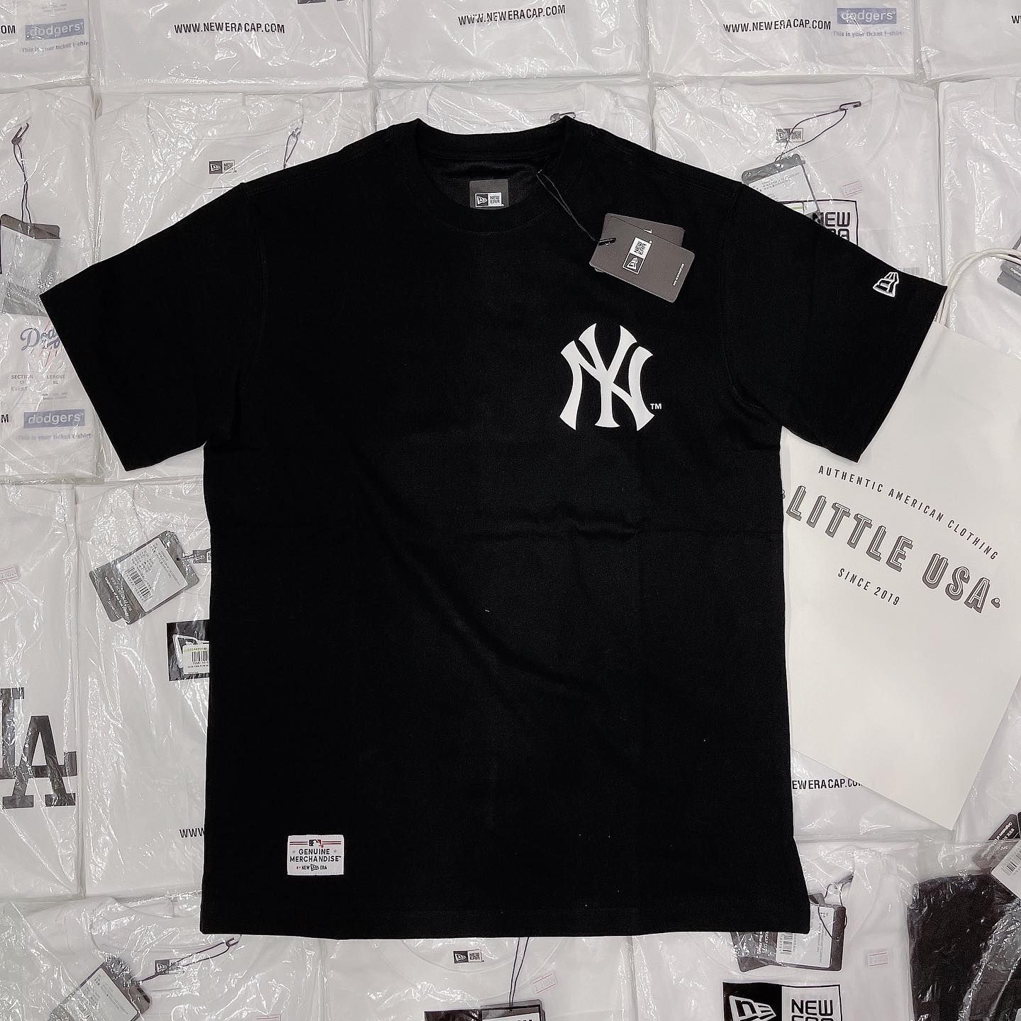 0712 - HÀNG CHÍNH HÃNG - ÁO THUN NEW ERA - NY PAILEYS ĐEN - *BLACK* - Code: 13086597