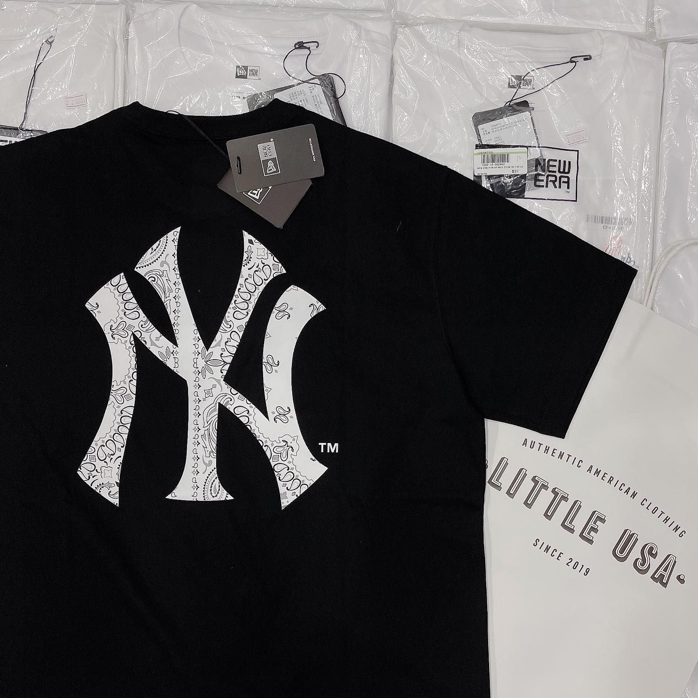0712 - HÀNG CHÍNH HÃNG - ÁO THUN NEW ERA - NY PAILEYS ĐEN - *BLACK* - Code: 13086597