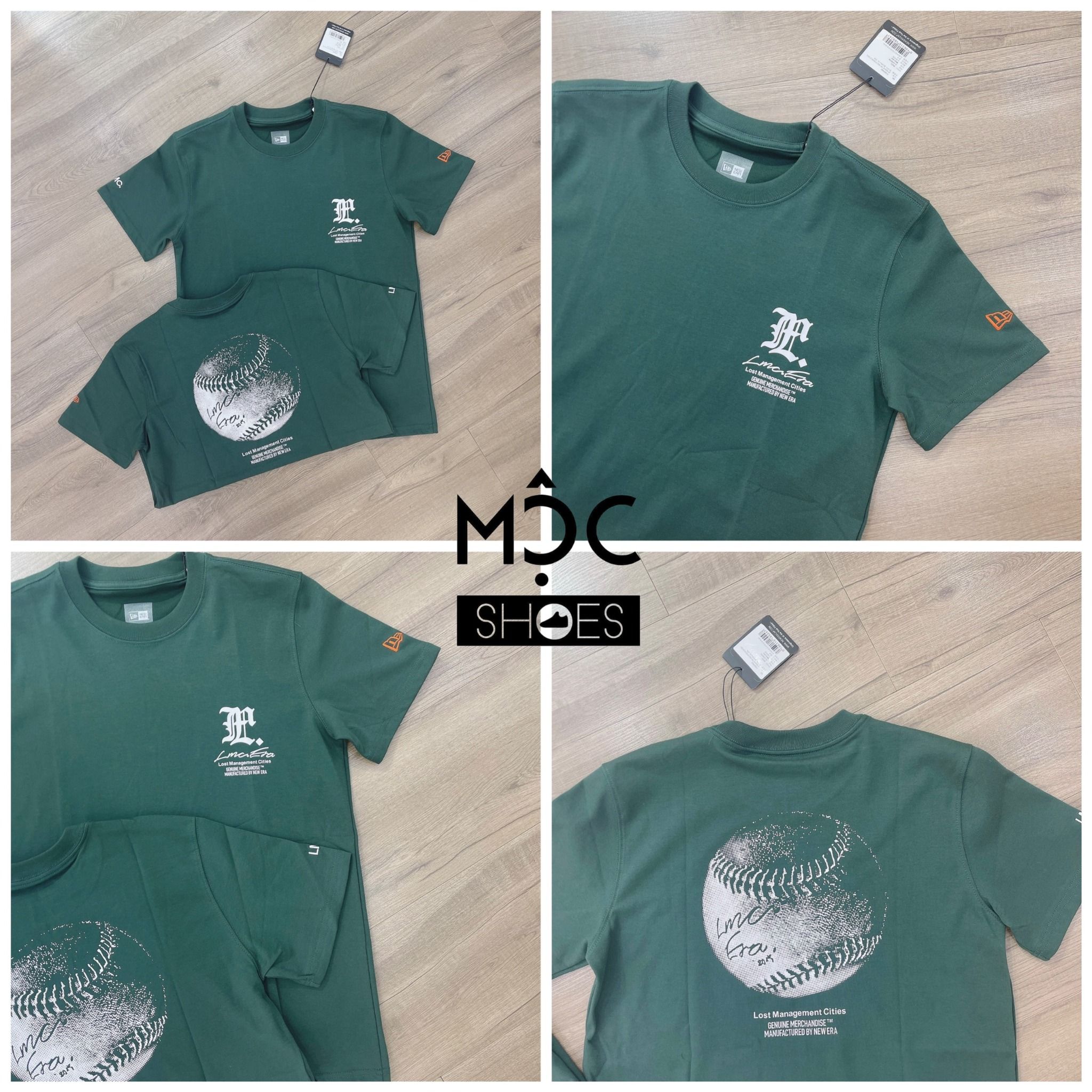 0653 - HÀNG CHÍNH HÃNG - ÁO THUN NEW ERA - QUẢ BANH - *GREEN* - Code: 13324492