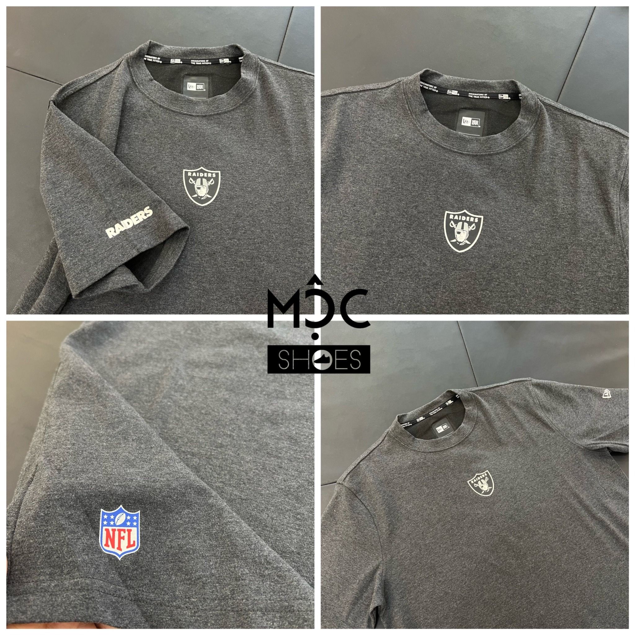0760 - HÀNG CHÍNH HÃNG - ÁO THUN NEW ERA - RAIDER XÁM - *DARK GREY* - Code: 12354565