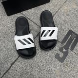  1739 - HÀNG CHÍNH HÃNG - DÉP ADIDAS ALPHABOUCE SLIDE - Đen Full / Quai trắng - *BLACK/Quai WHITE* - 2024** - Code:FZ0388 