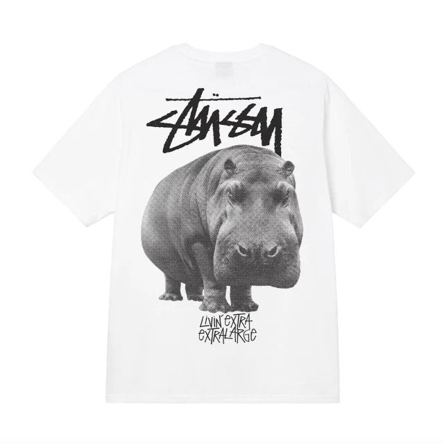 1143 - HÀNG CHÍNH HÃNG - ÁO THUN STUSSY - STUSSY BIG HIPPO - WHITE