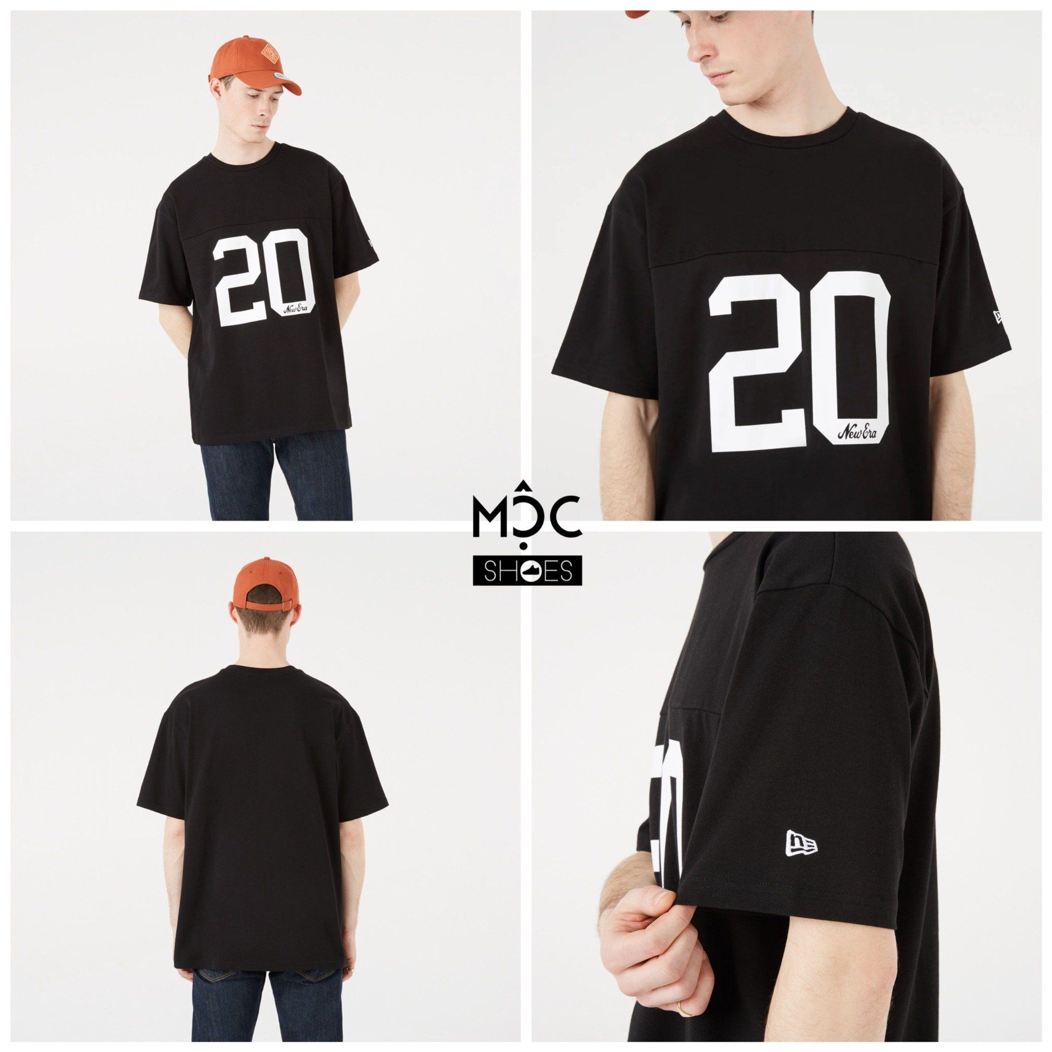 0711 - HÀNG CHÍNH HÃNG - ÁO THUN NEW ERA - LOGO SỐ 20 ĐEN - *BLACK* - Code: 12869828