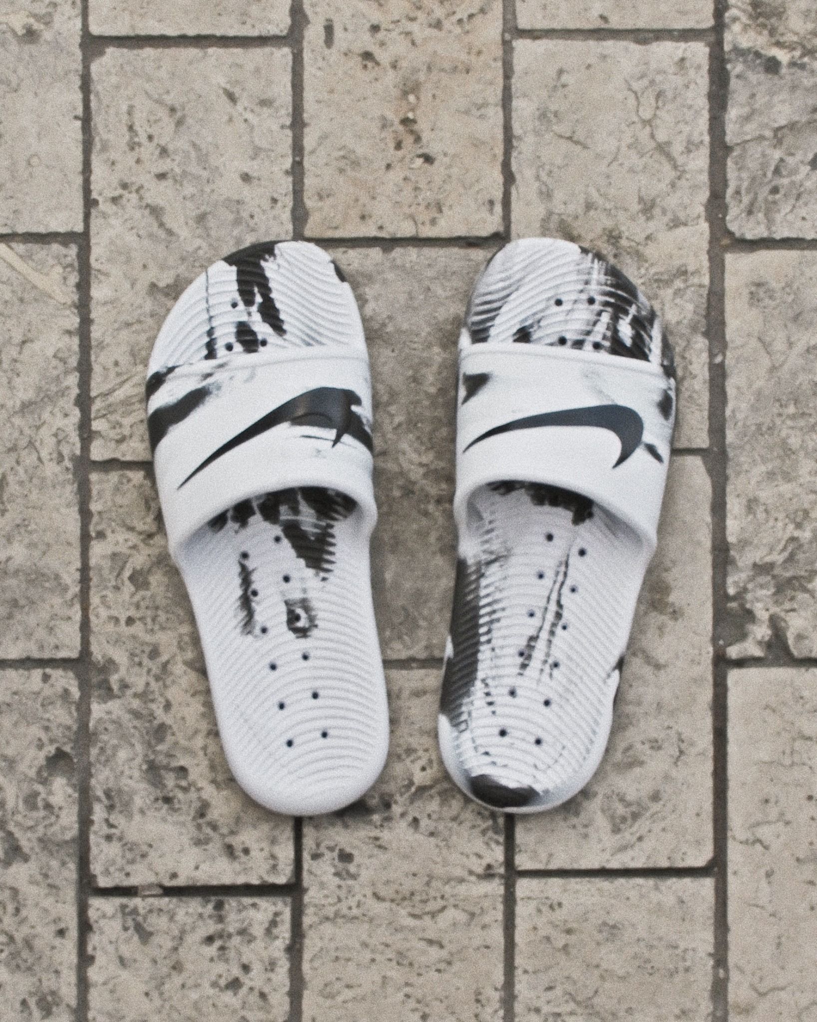 0500 - HÀNG CHÍNH HÃNG - DÉP NIKE KAWA SHOWER - *Marble (Đen/Trắng)* - 2023** - Code: 832528