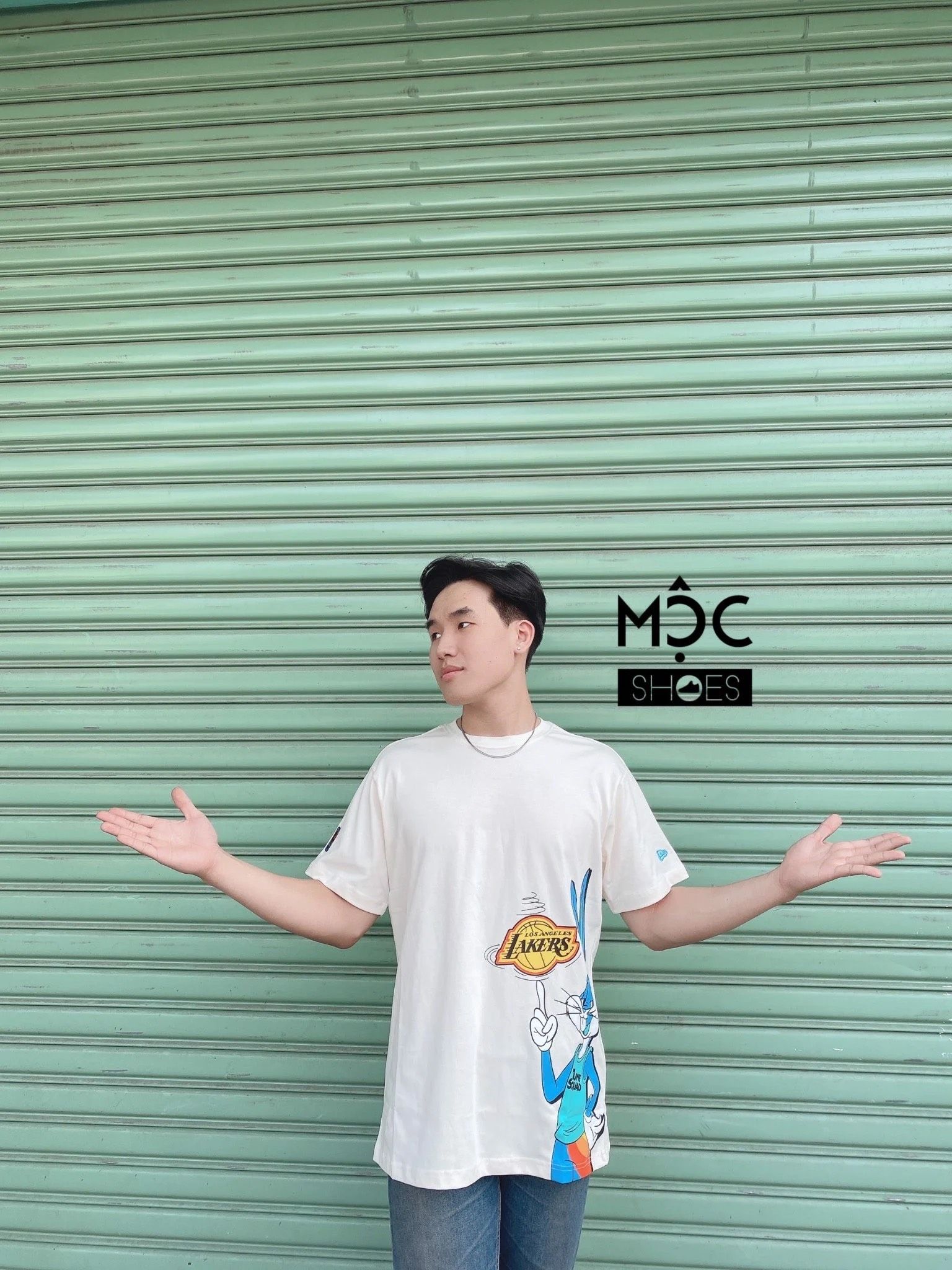 0689 - HÀNG CHÍNH HÃNG - ÁO THUN NEW ERA - HÌNH THỎ BUNNY CHICAGO BULLS BE - *BEIGE* - Code: 13086599