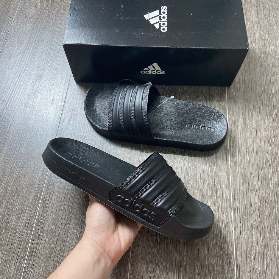 1082 - HÀNG CHÍNH HÃNG - DÉP ADIDAS LITE - TRIPLE BLACK - ĐEN FULL - Code: GZ1013