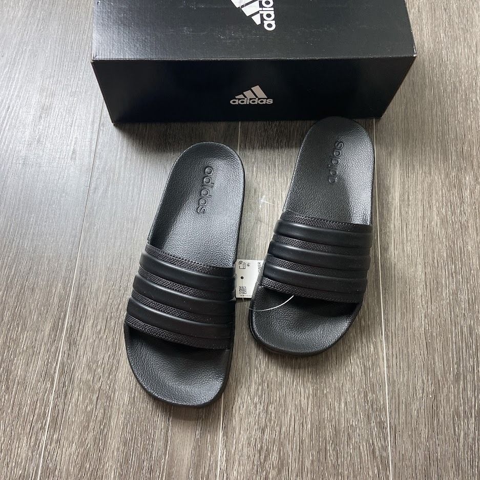 1082 - HÀNG CHÍNH HÃNG - DÉP ADIDAS LITE - TRIPLE BLACK - ĐEN FULL - Code: GZ1013