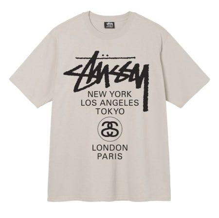 1133 - HÀNG CHÍNH HÃNG - ÁO THUN STUSSY - STUSSY WORLD TOUR - BEGIE