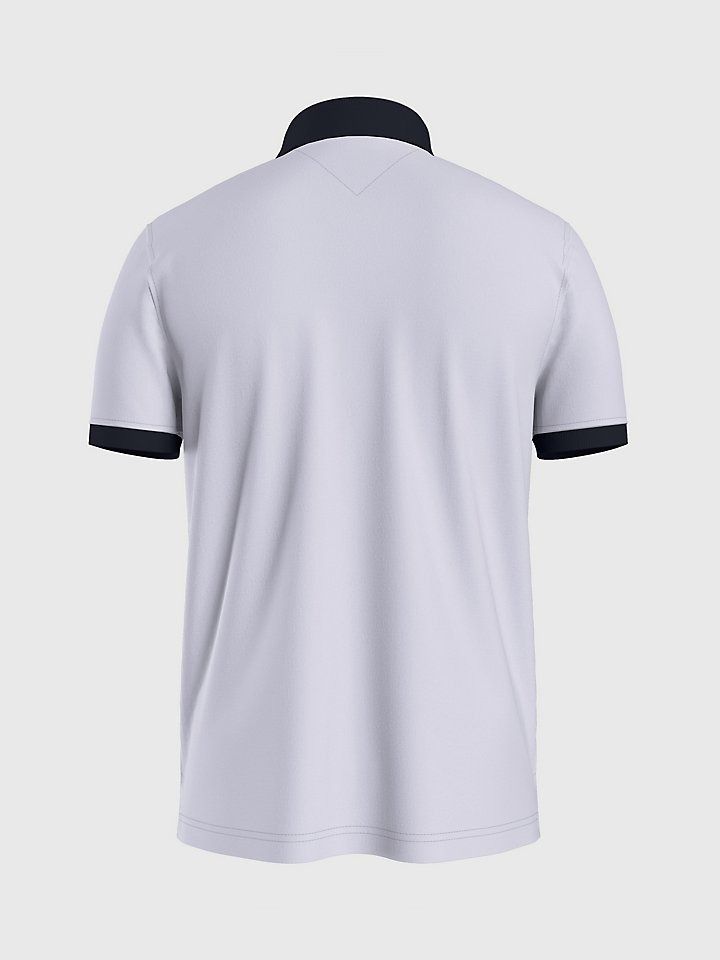 1141 - HÀNG CHÍNH HÃNG - ÁO Tommy - POLO - REGULAR FIT TOMMY BAR STRIPE - TRẮNG