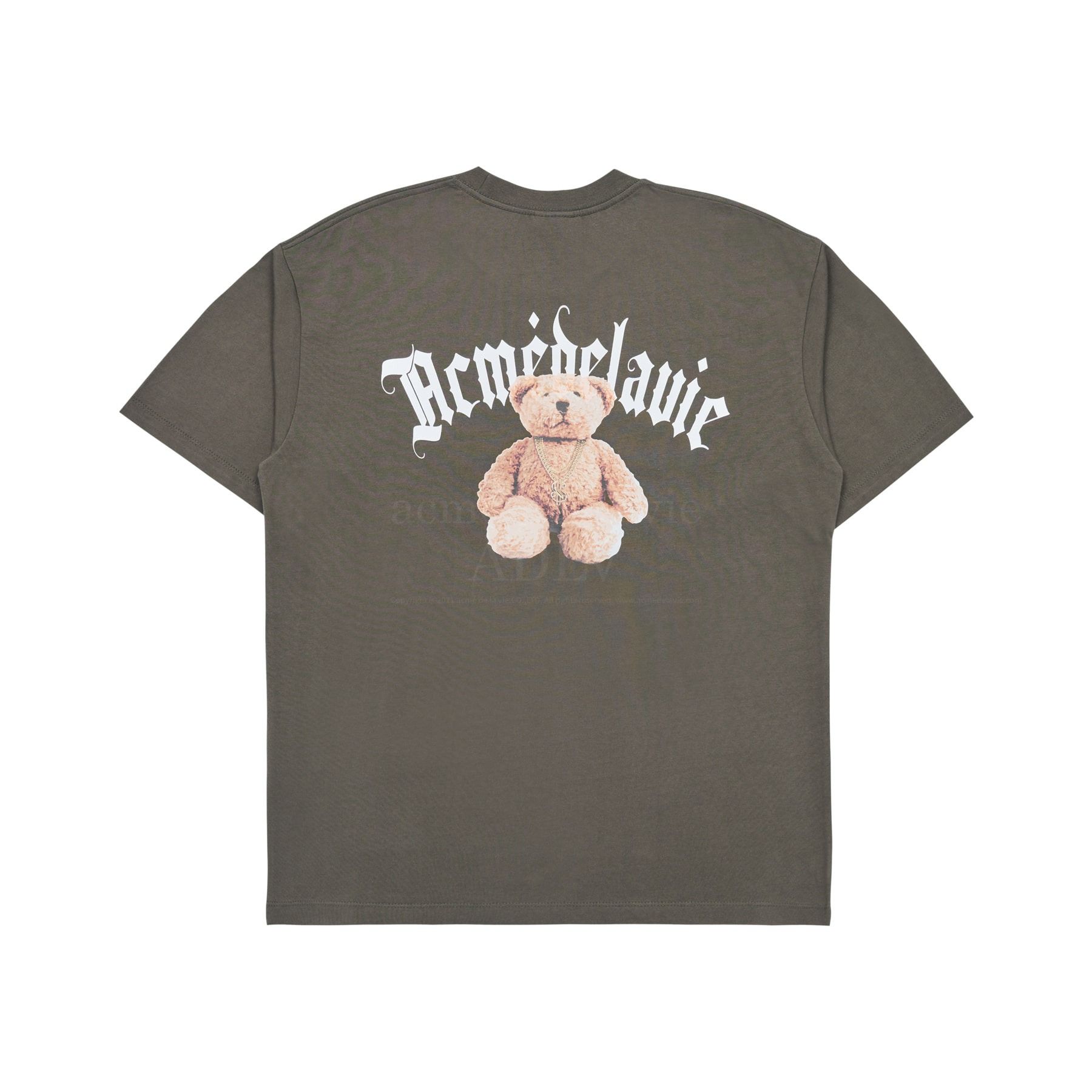 1150 - HÀNG CHÍNH HÃNG - ÁO PHÔNG ADLV GOLD CHAIN BEAR DOLL SHORT SLEEVE - RÊU