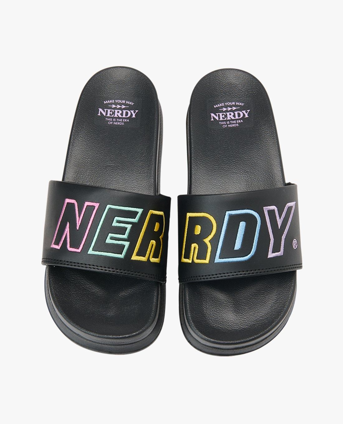 1201 - HÀNG CHÍNH HÃNG - DÉP NERDY QUAI NGANG 7 MÀU - BLACK - CODE : PNES23SD12