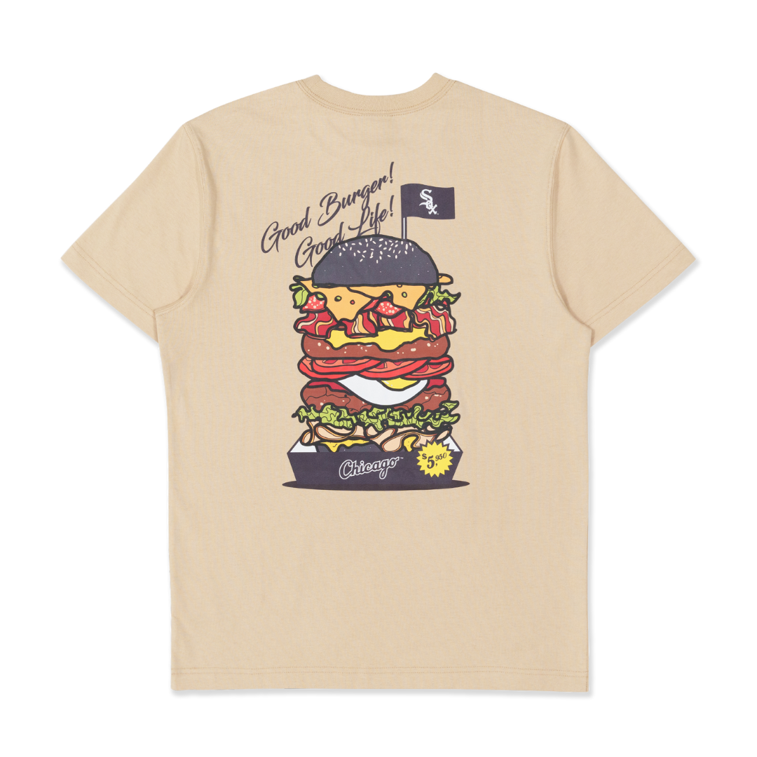  1669 - HÀNG CHÍNH HÃNG - ÁO THUN NEW ERA - CHICAGO WHITE SOX BURGER LIFE OAT MILK (BE) - CODE: 13527272 