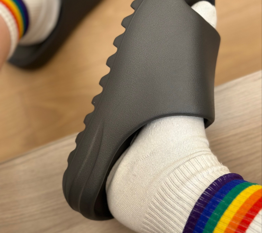1696 - HÀNG CHÍNH HÃNG - DÉP YEEZY SLIDE GRANITE - XÁM ĐEN - CODE : ID4132