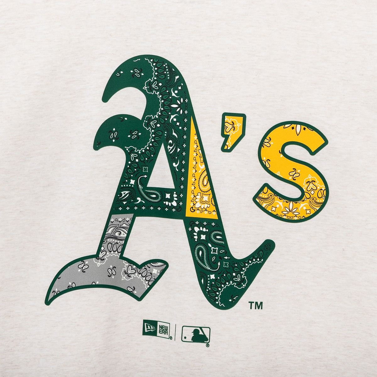 2081 - HÀNG CHÍNH HÃNG - ÁO THUN NEW ERA - A'S PAISLEY SS24 - TRẮNG KEM - CODE: 14179140