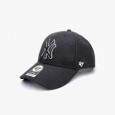 2304 - HÀNG CHÍNH HÃNG - MŨ - NÓN MLB 47 - NY ĐEN VIỀN TRẮNG
