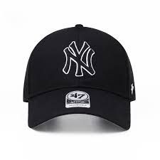 2304 - HÀNG CHÍNH HÃNG - MŨ - NÓN MLB 47 - NY ĐEN VIỀN TRẮNG