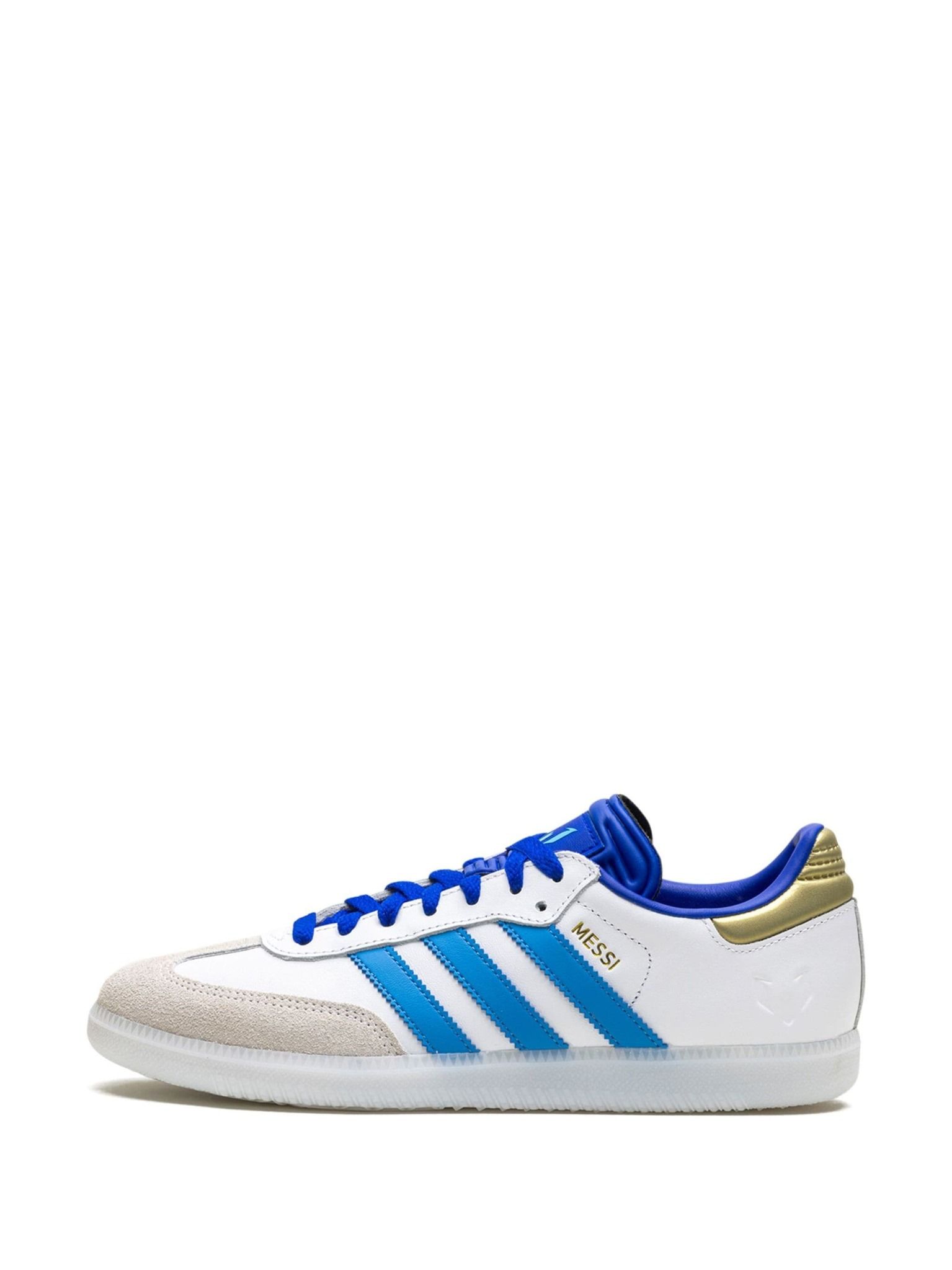 2327 - HÀNG CHÍNH HÃNG - GIÀY ADIDAS SAMBA X MESSI - TRẮNG SỌC XANH - CODE ID3550