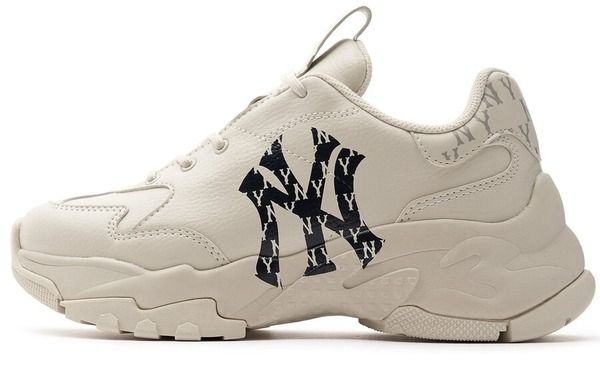 2344 - HÀNG CHÍNH HÃNG - GIÀY MLB CHUNKY MONOGRAM NY YANKEES - ĐEN V2 - CODE 3ASHBMN3N-50BKS