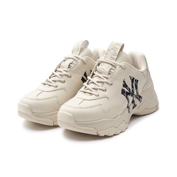 2344 - HÀNG CHÍNH HÃNG - GIÀY MLB CHUNKY MONOGRAM NY YANKEES - ĐEN V2 - CODE 3ASHBMN3N-50BKS