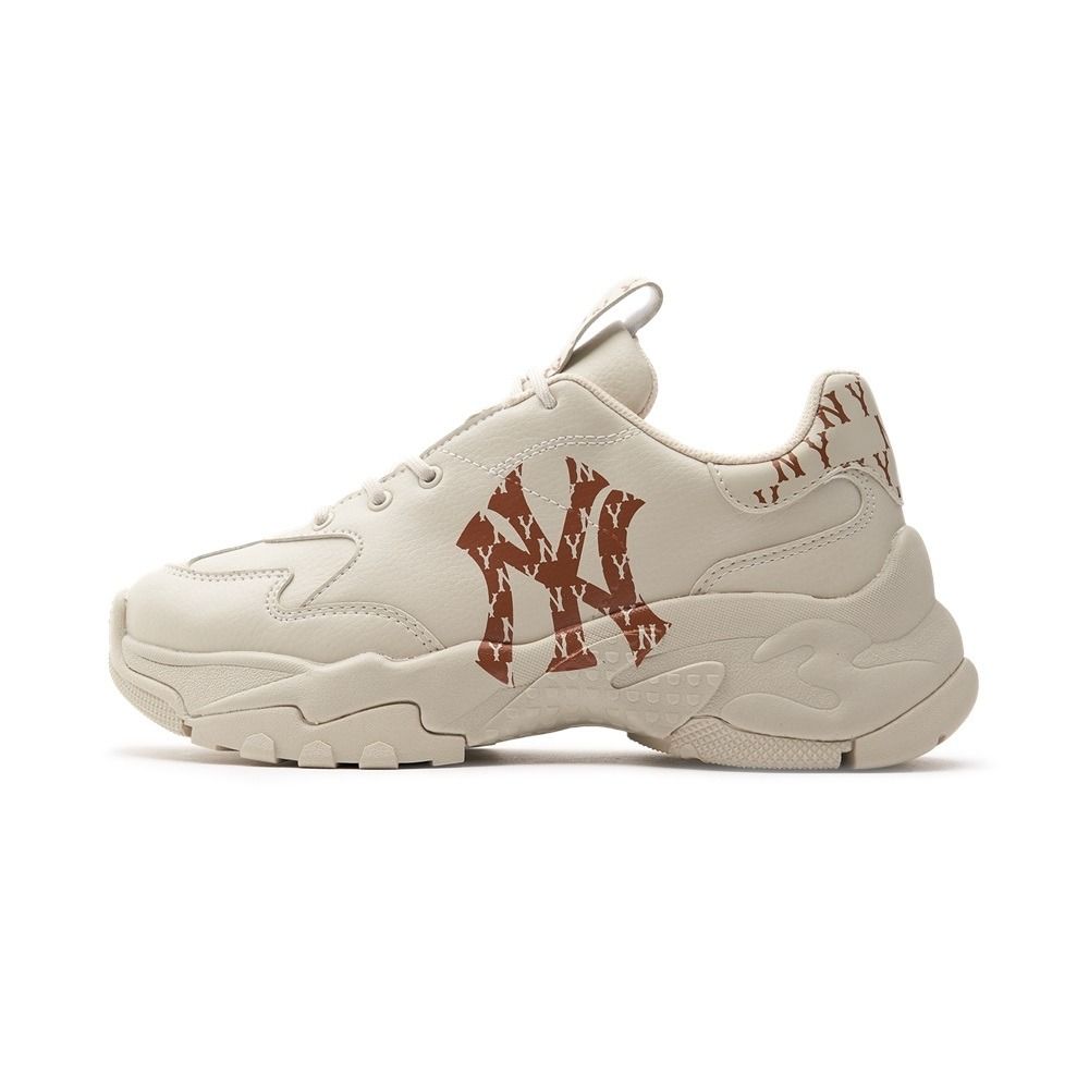 2345 - HÀNG CHÍNH HÃNG - GIÀY MLB CHUNKY MONOGRAM NY YANKEES - NÂU V2 - CODE 3ASHBMN3N-50IVS