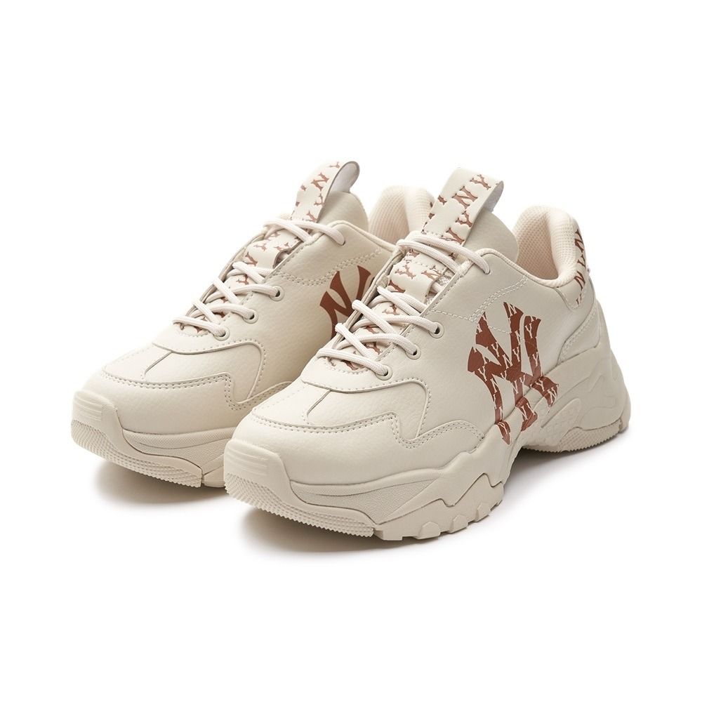 2345 - HÀNG CHÍNH HÃNG - GIÀY MLB CHUNKY MONOGRAM NY YANKEES - NÂU V2 - CODE 3ASHBMN3N-50IVS