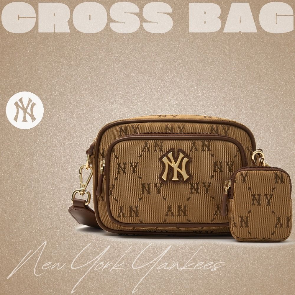 2453 - HÀNG CHÍNH HÃNG - TÚI MLB CROSS MLB MONOGRAM JQD NEW YORK YANKEES *SS24* - NÂU - CODE: 7ACRMDA4 50BGS