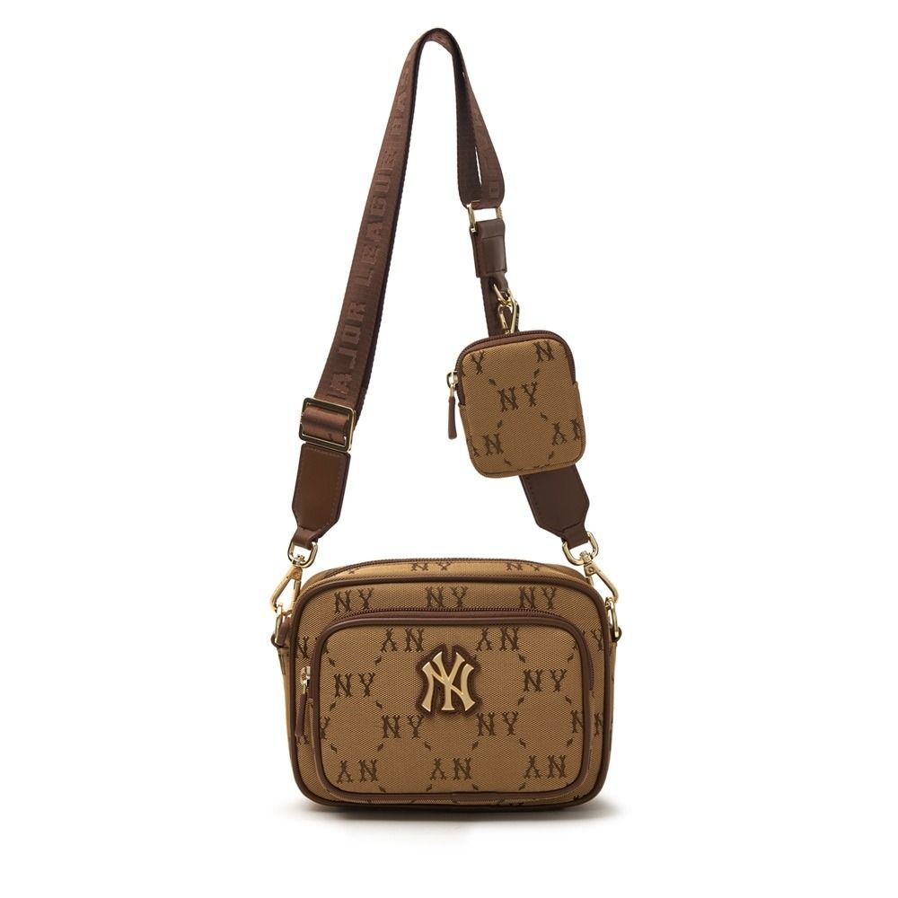 2453 - HÀNG CHÍNH HÃNG - TÚI MLB CROSS MLB MONOGRAM JQD NEW YORK YANKEES *SS24* - NÂU - CODE: 7ACRMDA4 50BGS