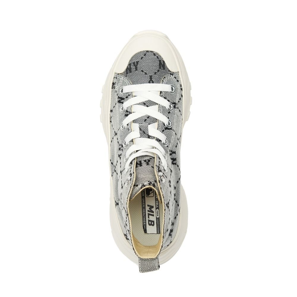 2545 - HÀNG CHÍNH HÃNG - GIÀY MLB CHUNKY HIGH - MONO NY YANKEES - DENIM XÁM - CODE: 3ASHU311N-50GRS